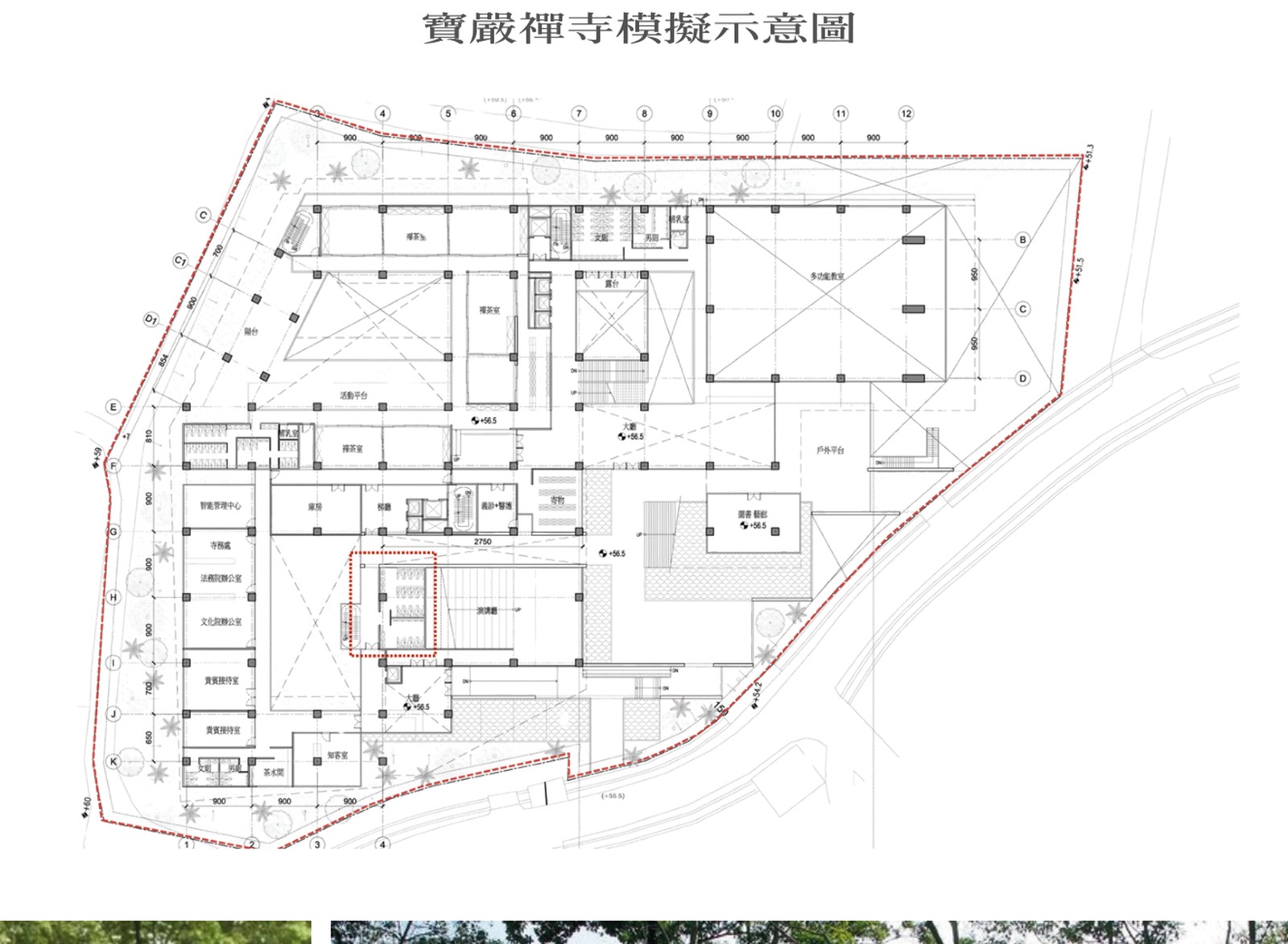 寶嚴禪寺建築平面配置圖